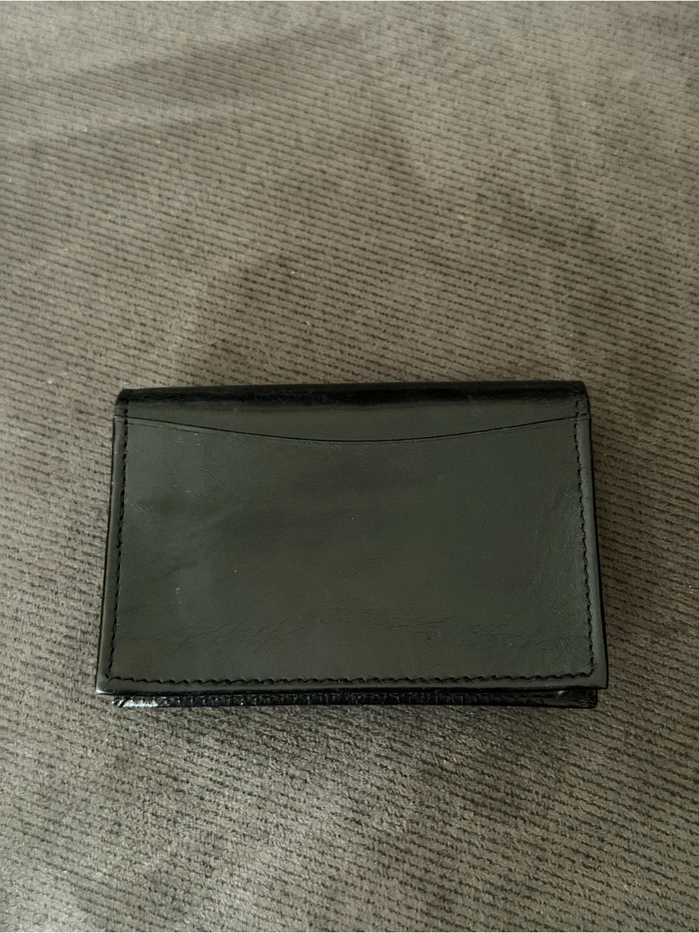 Vintage Bosca Black Leather Bi-Fold Key & Card Holder Wallet